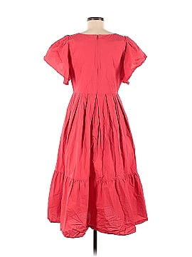 Marissa Webb Collective Red V-Neck Midi Dress (view 2)