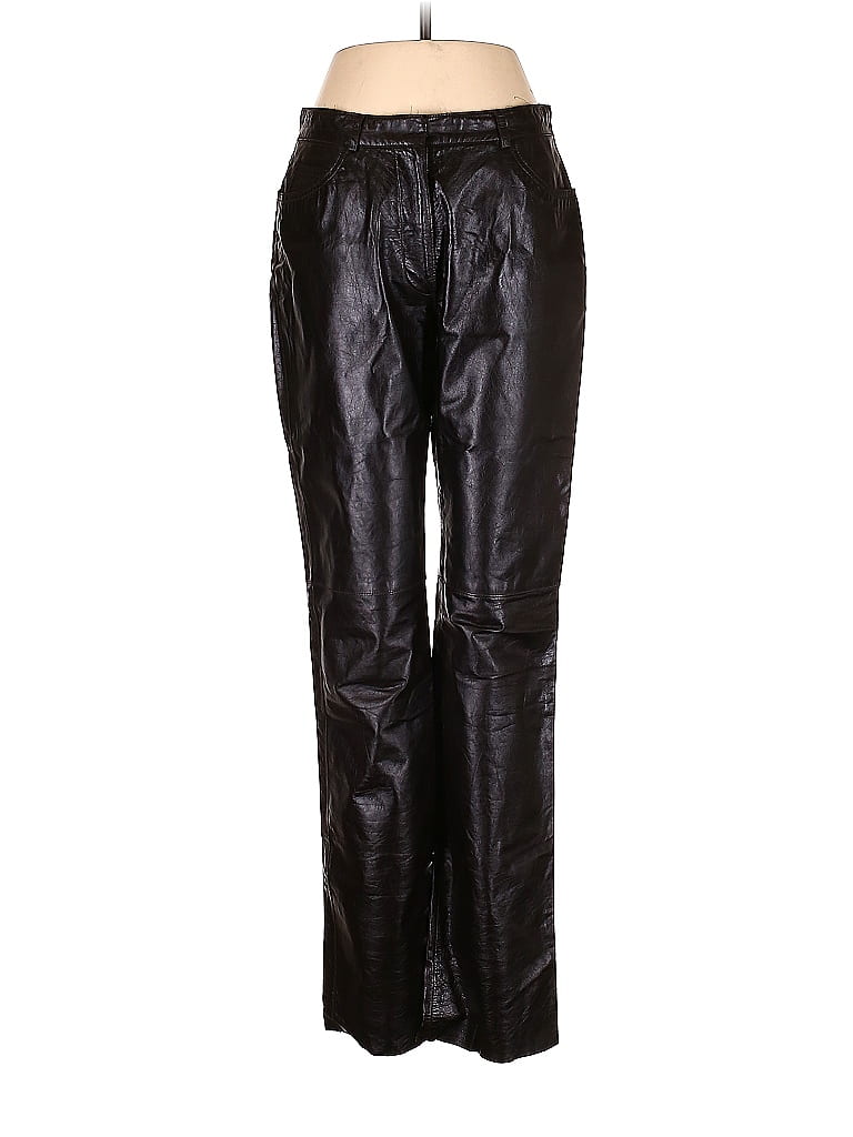 Kenneth Cole New York 100% Acetate Black Faux Leather Pants Size 8 - 88 ...