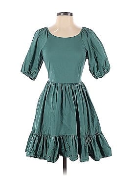 Peter Som Collective Green Puff Sleeve Dress (view 1)