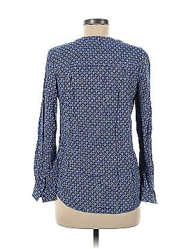 fleur bleue Long Sleeve Button-Down Shirt (view 2)