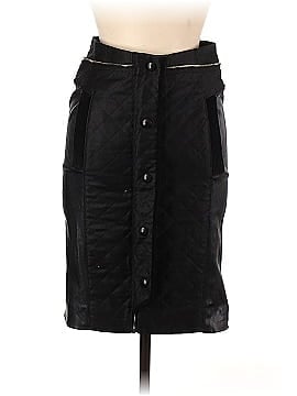 Balenciaga Quilted Cotton and Leather Paneled Skirt (view 1)