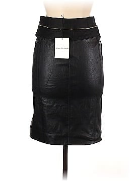 Balenciaga Quilted Cotton and Leather Paneled Skirt (view 2)