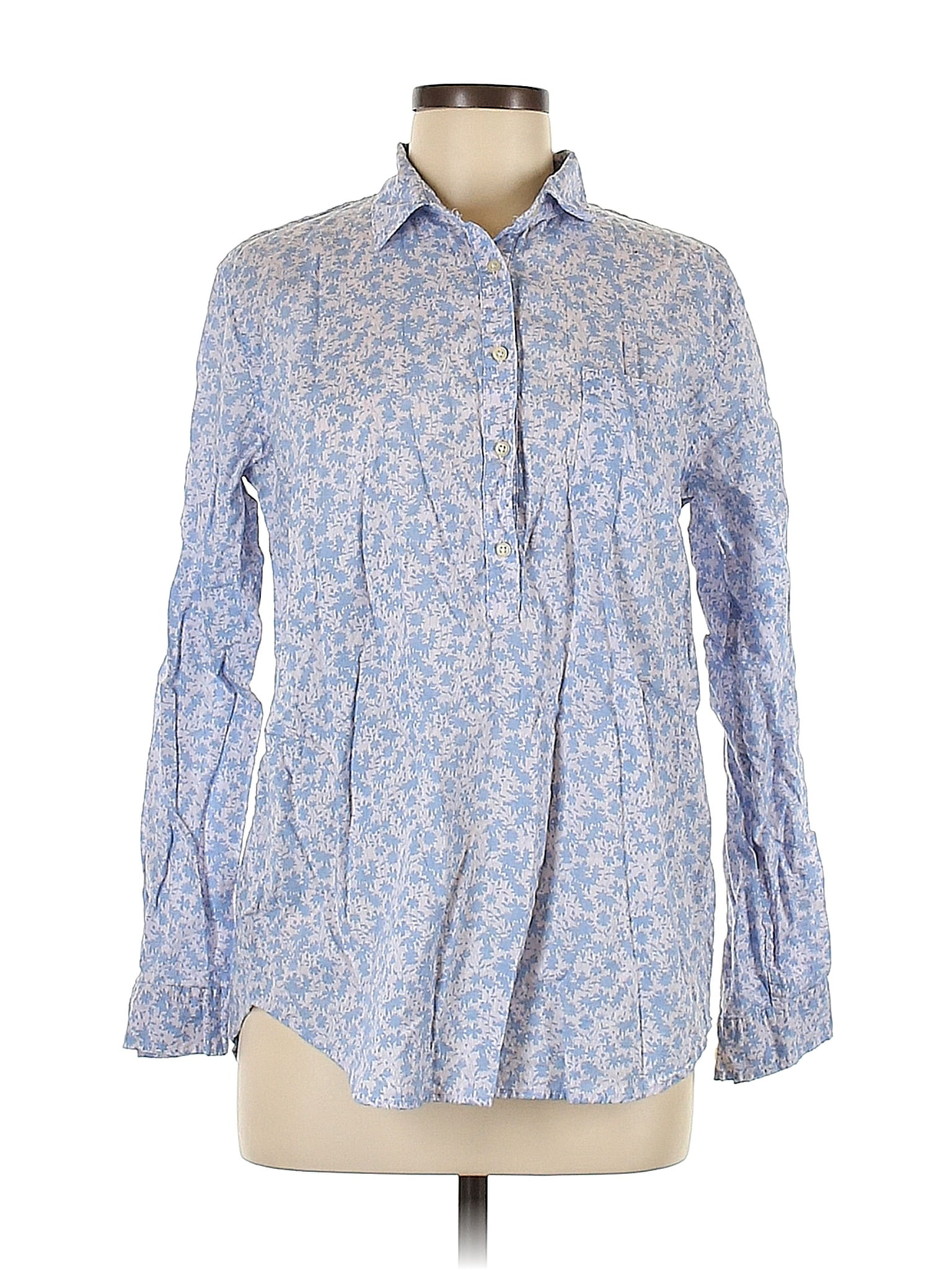 Gap Blue Long Sleeve Button Down Shirt Size M 72 Off Thredup