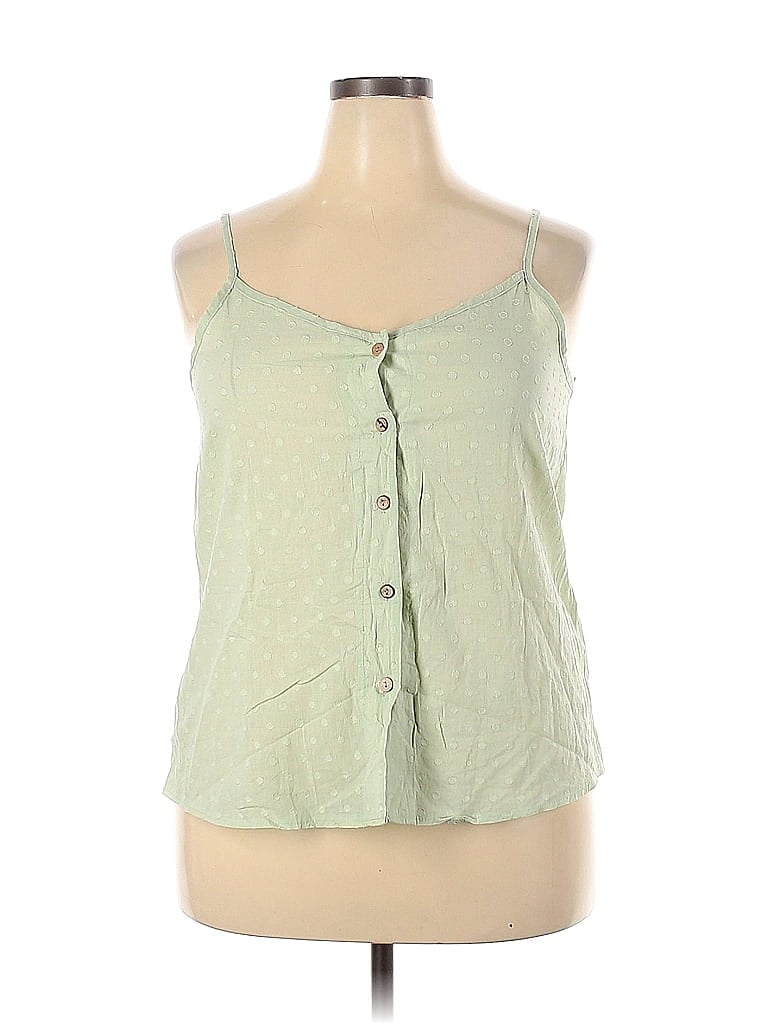 Pre-owned Shein Sleeveless Blouse In Green