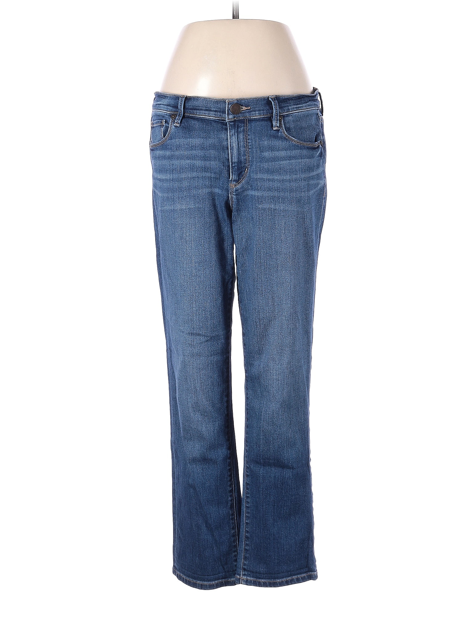 Ann Taylor LOFT Solid Blue Jeans Size 8 75 off thredUP