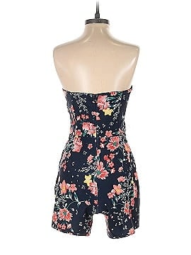 Great Jones Blue Floral Strapless Romper (view 2)