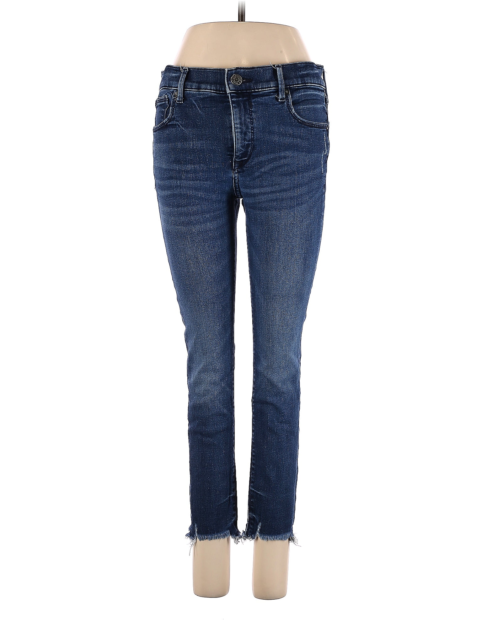 Express Solid Blue Jeans Size 8 - 83% off | thredUP
