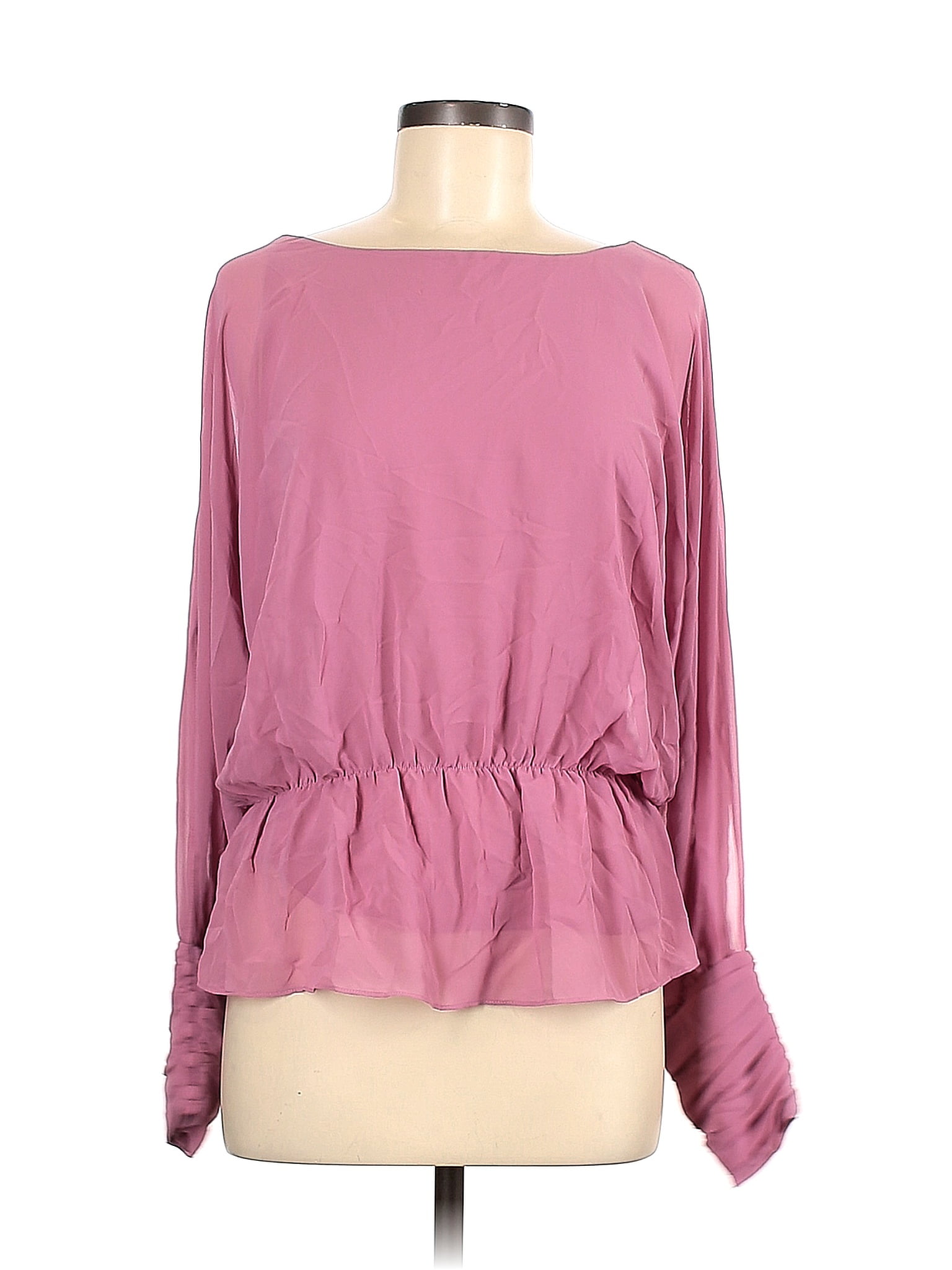 W118 By Walter Baker 100 Polyester Pink Long Sleeve Blouse Size M 84