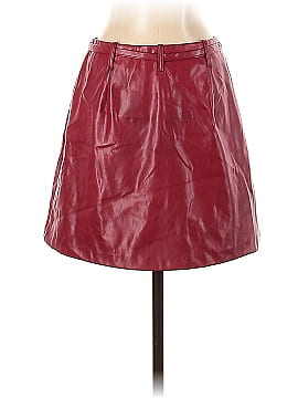 Saunders Collective Red Faux Leather Skirt (view 2)