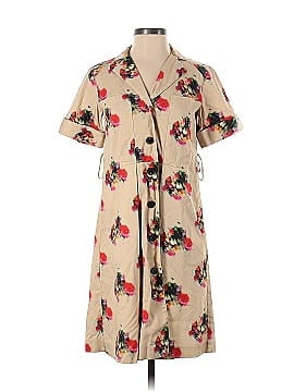 Adam Lippes Collective Tan Printed Cotton Shirtdress (view 1)