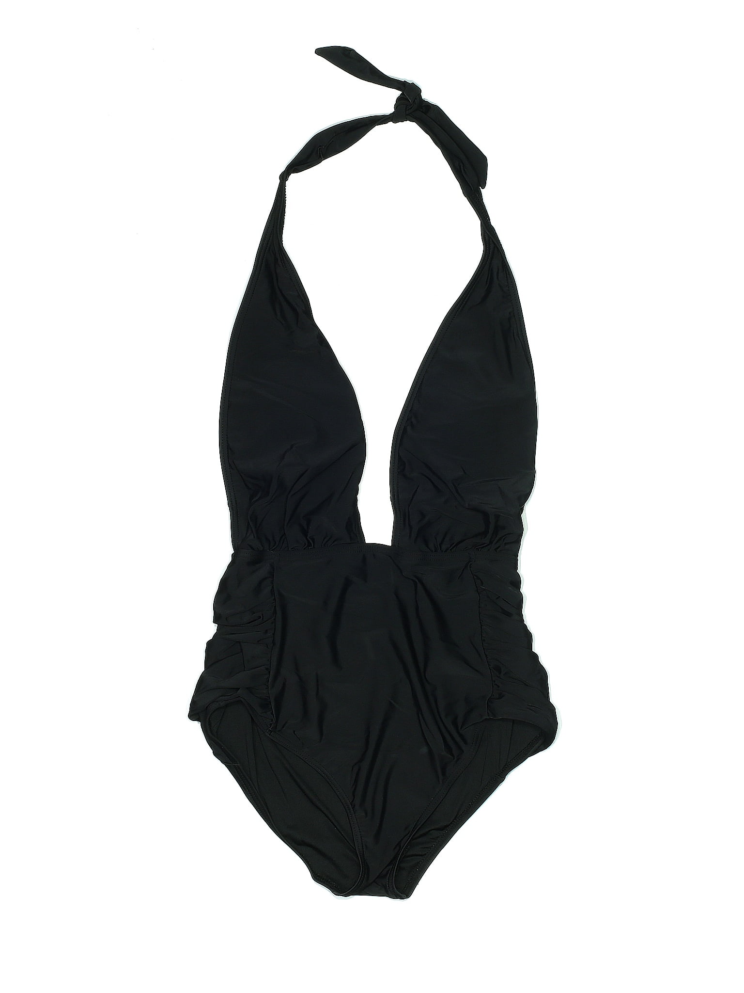 Zeraca Solid Black One Piece Swimsuit Size S 70 Off Thredup 6864