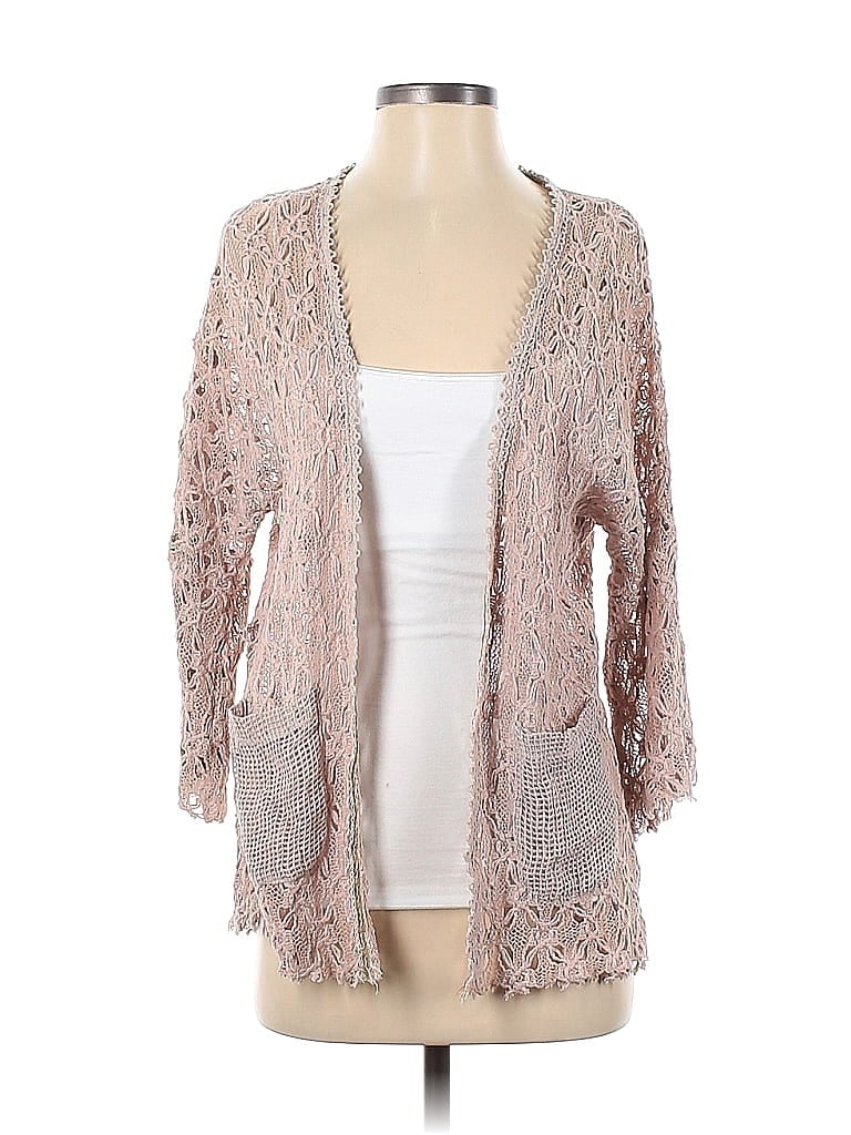 Aratta Silent Journey 100% Cotton Pink Cardigan Size S - 88% Off 