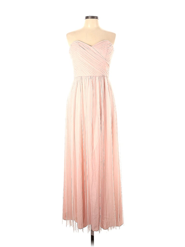 Amsale 100% Polyester Ombre Pink Blush Strapless Gown Size 8 (Tall) - photo 1