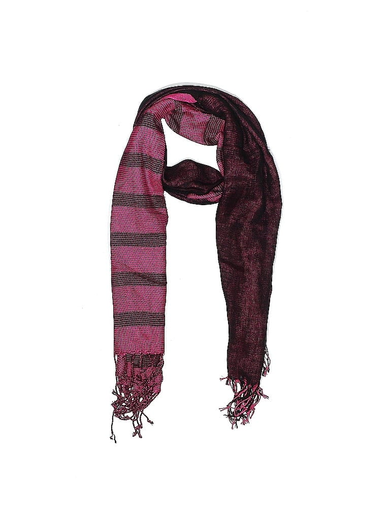 Pre-owned Assorted Brands Scarf In Burgundy