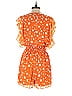 Slate & Willow 100% Polyester Orange Orange Floral Ruched Romper Size M - photo 2