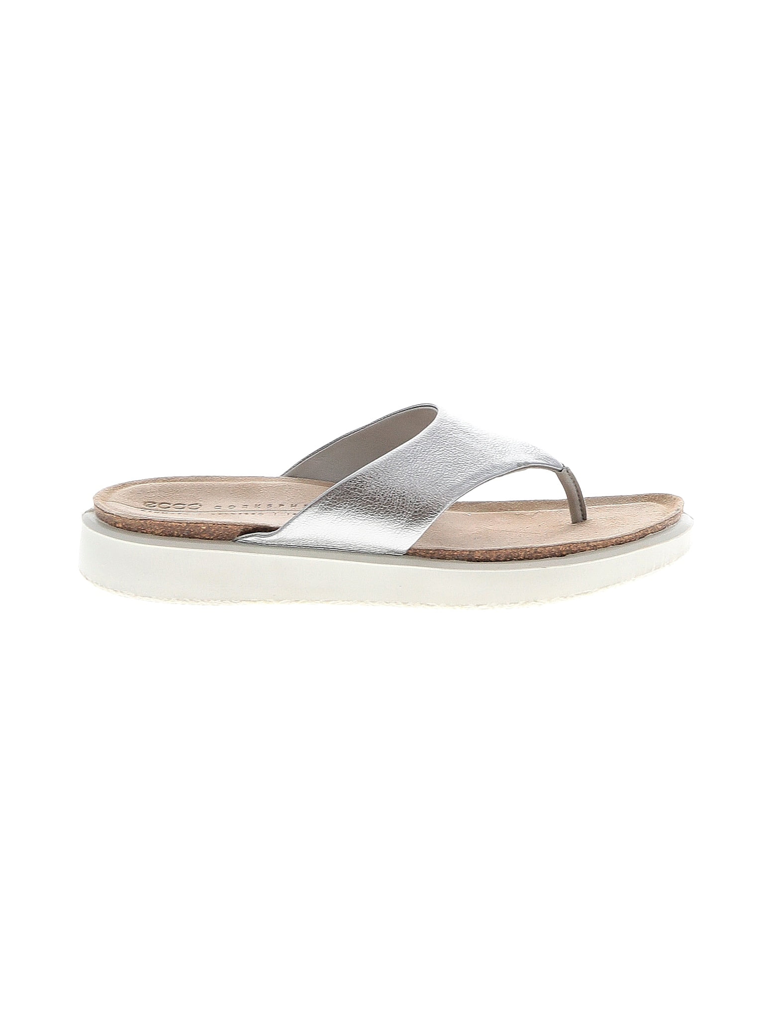 ecco silver sandals