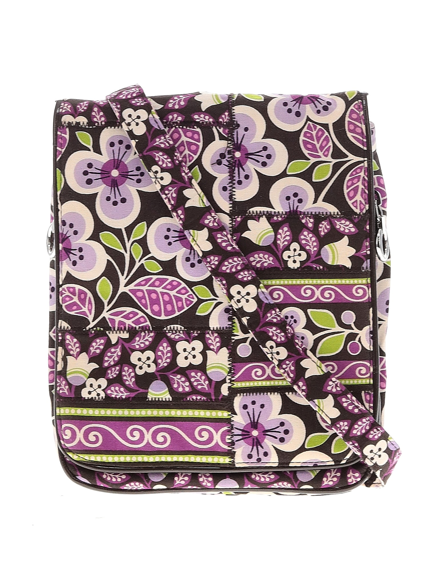 Vera Bradley Floral Multi Color Purple Crossbody Bag One Size 59 off