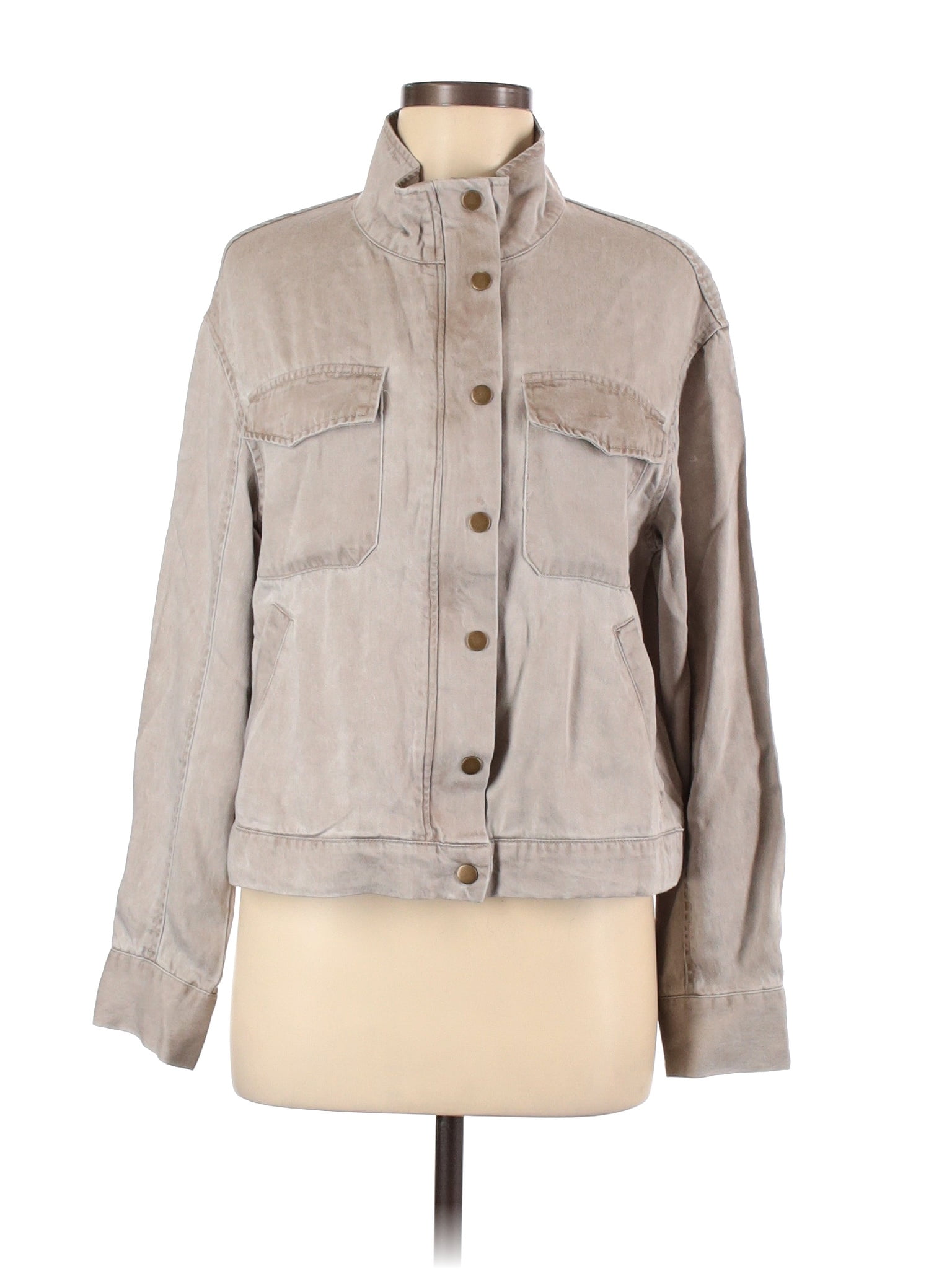 Jane and Delancey 100% Lyocell Solid Tan Gray Jacket Size M - 59% off ...