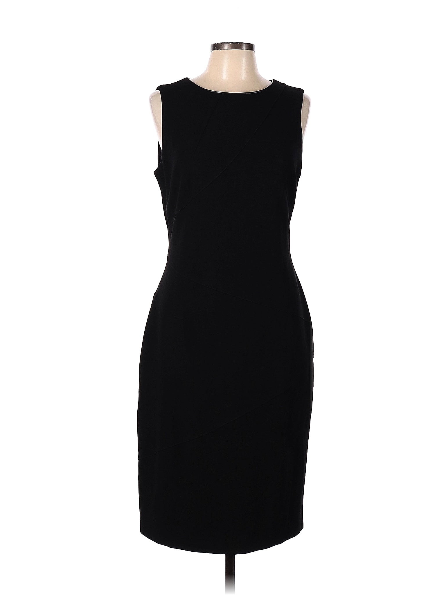 White House Black Market Solid Black Casual Dress Size 12 70 off