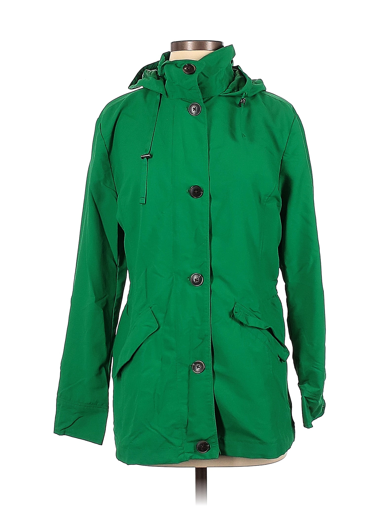 Lands' End 100 Nylon Green Coat Size S 70 off ThredUp