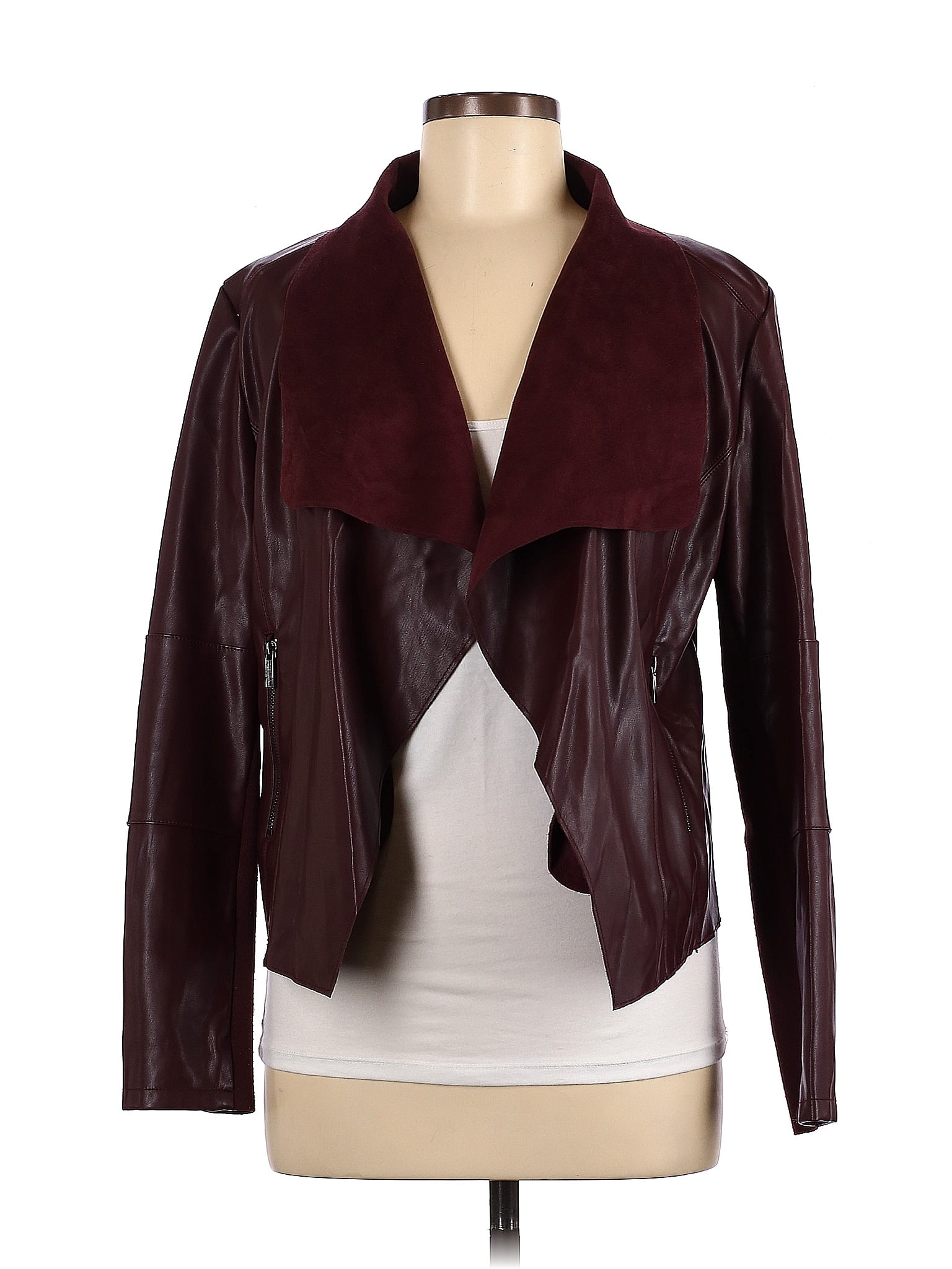 3510030 Burgundy Faux Leather Binding Jacket