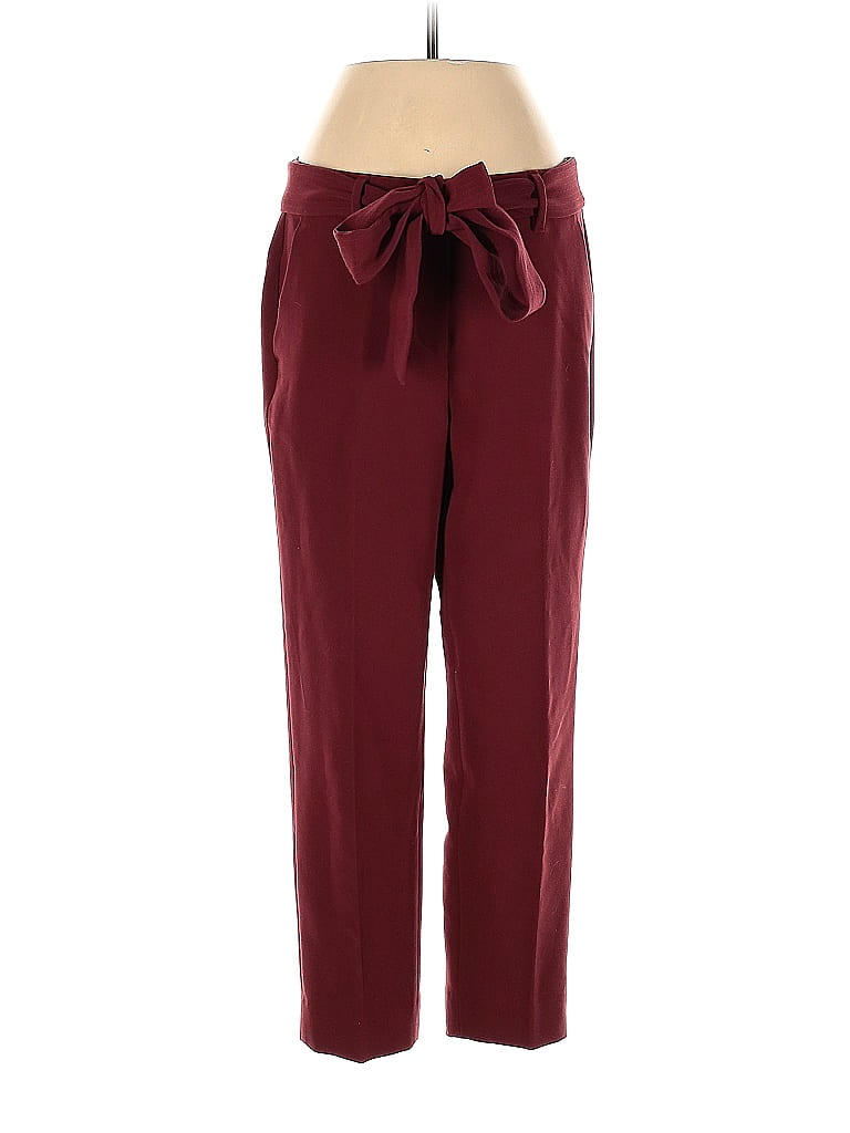 Boden Solid Burgundy Casual Pants Size 4 (Petite) - photo 1