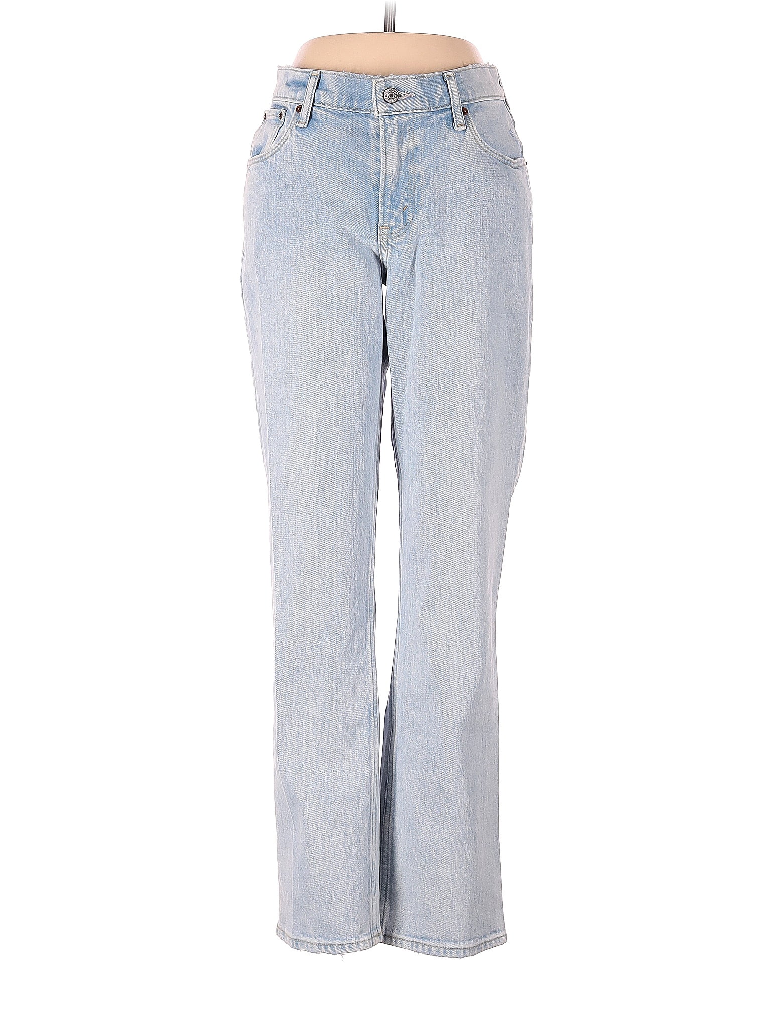 Abercrombie & Fitch Solid Blue Jeans Size 2 60 off thredUP