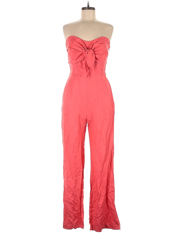 Derek Lam Collective Solid Pink Red Red Strapless Jumpsuit Size 42 (IT) - photo 1