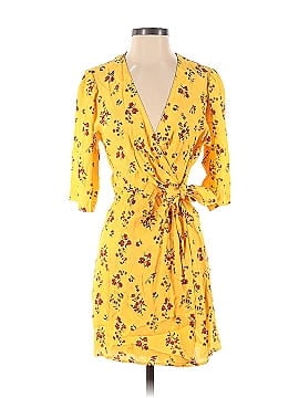 Thakoon Collective Yellow Floral Wrap Dress (view 1)