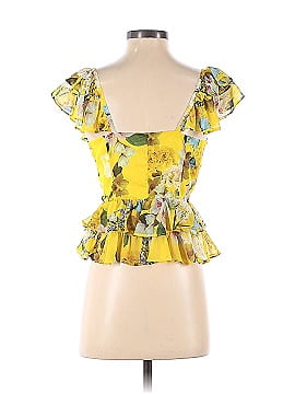 Marissa Webb Collective Yellow Floral Ruffle Top (view 2)