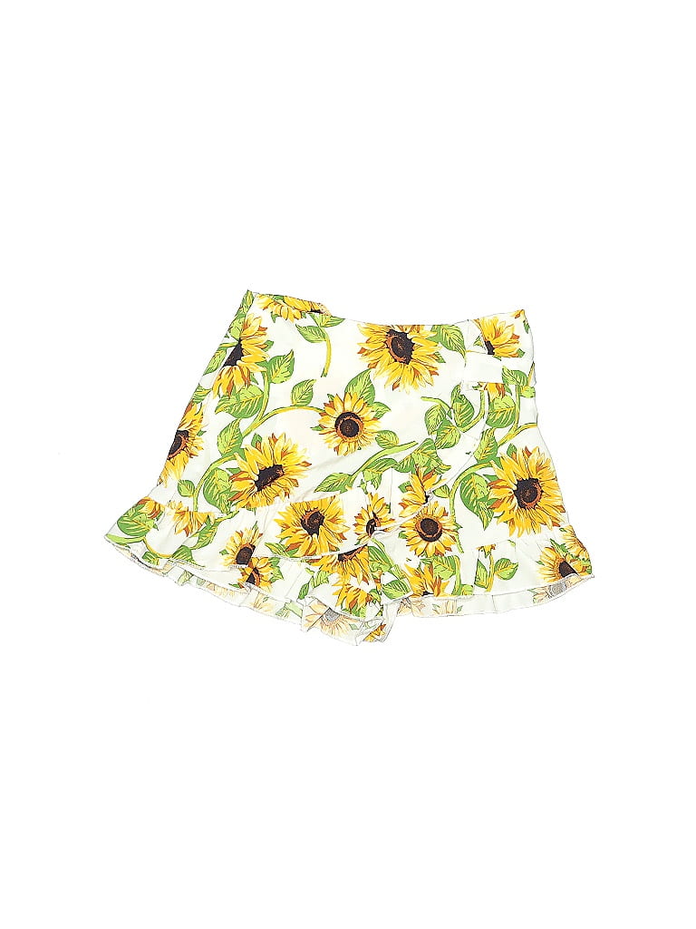 Shein Floral Motif Floral Tropical Yellow Skirt Size 10 - 11 - photo 1