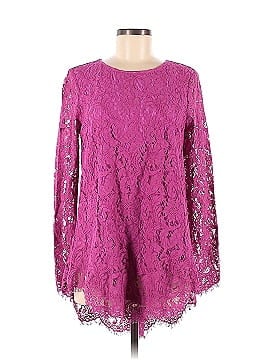 Adam Lippes Collective Magenta Lace Top (view 1)