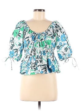 Peter Som Collective Floral Puff Sleeve Tie Top (view 1)