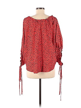 Derek Lam Collective Red Drawstring Balloon Blouse (view 2)