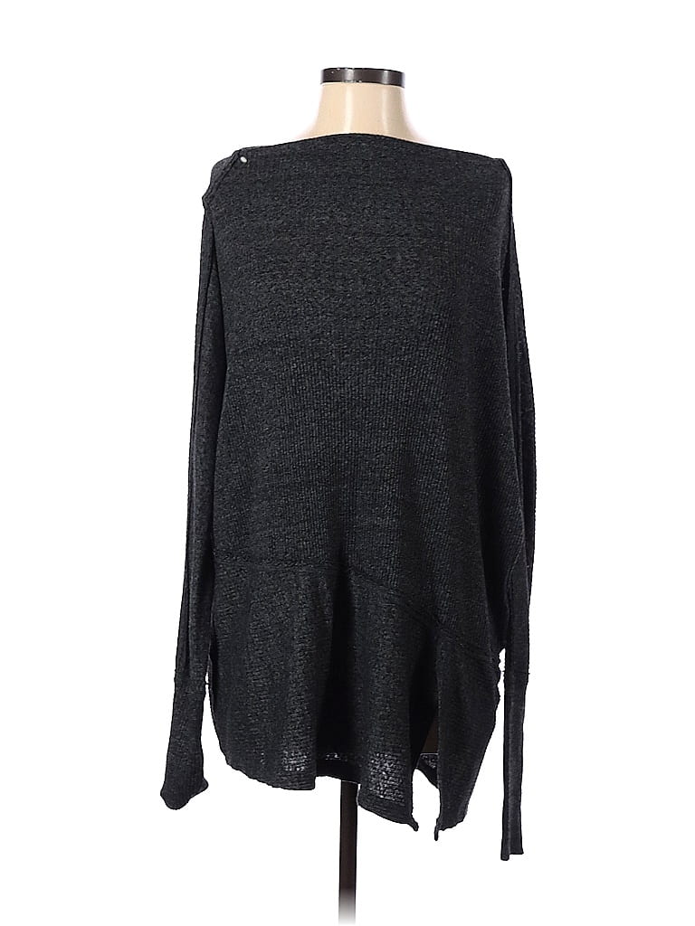 We the Free Black Gray Long Sleeve Top Size P - photo 1