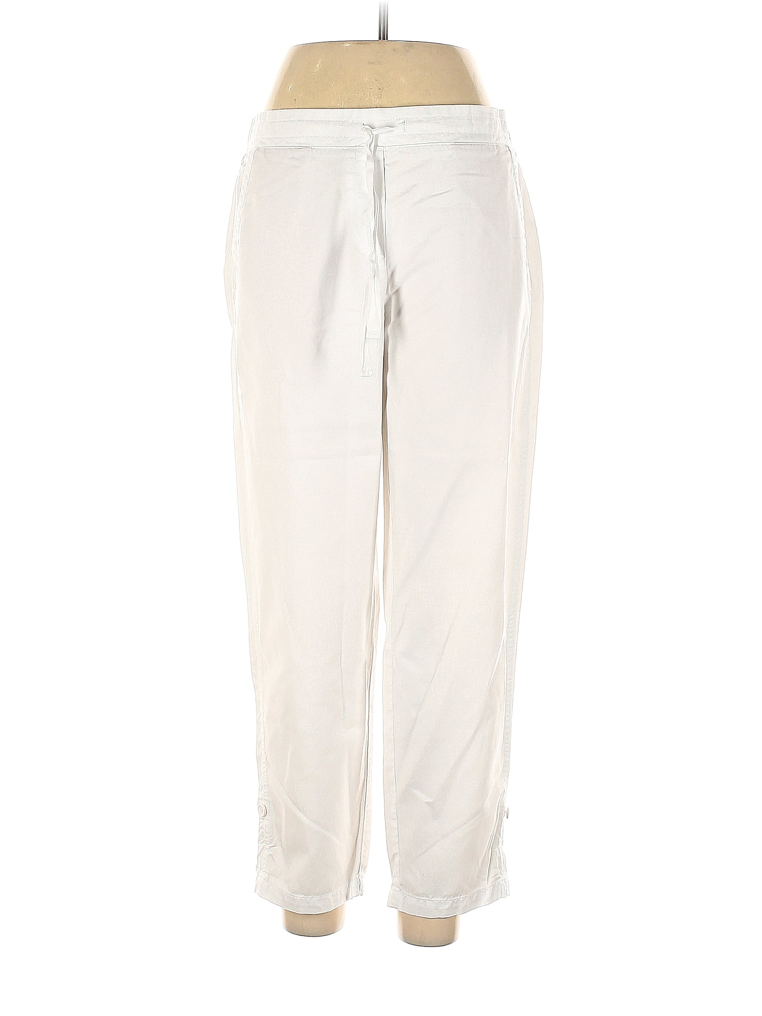 Talbots Solid White Ivory Casual Pants Size 10 - 80% Off 