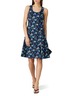 Derek Lam Collective Blue Floral Sleeveless A-Line Dress Size 44 (IT) - photo 3