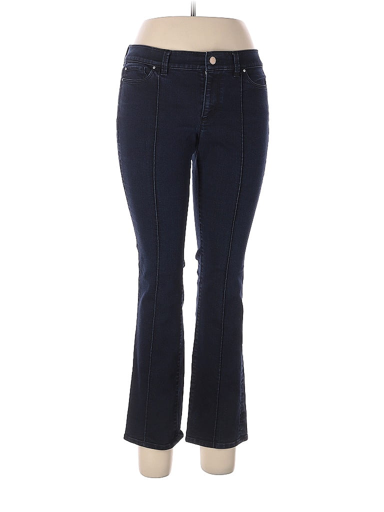 Ann Taylor Solid Blue Jeans Size 12 (Petite) 80 off ThredUp