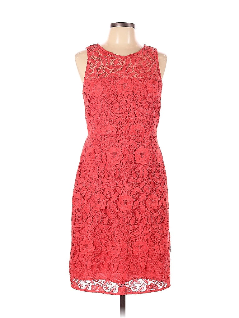 J.Crew Collection 100% Polyester Solid Red Cocktail Dress Size 10 - photo 1