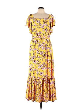 Sachin + Babi Yellow Flutter Sleeve Floral Dress (view 1)