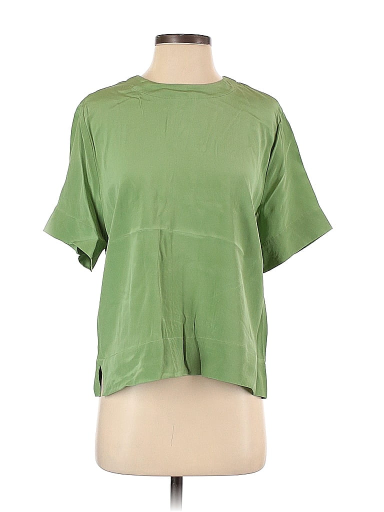 MM. LaFleur 100% Silk Green Short Sleeve Silk Top Size S - 77% off ...