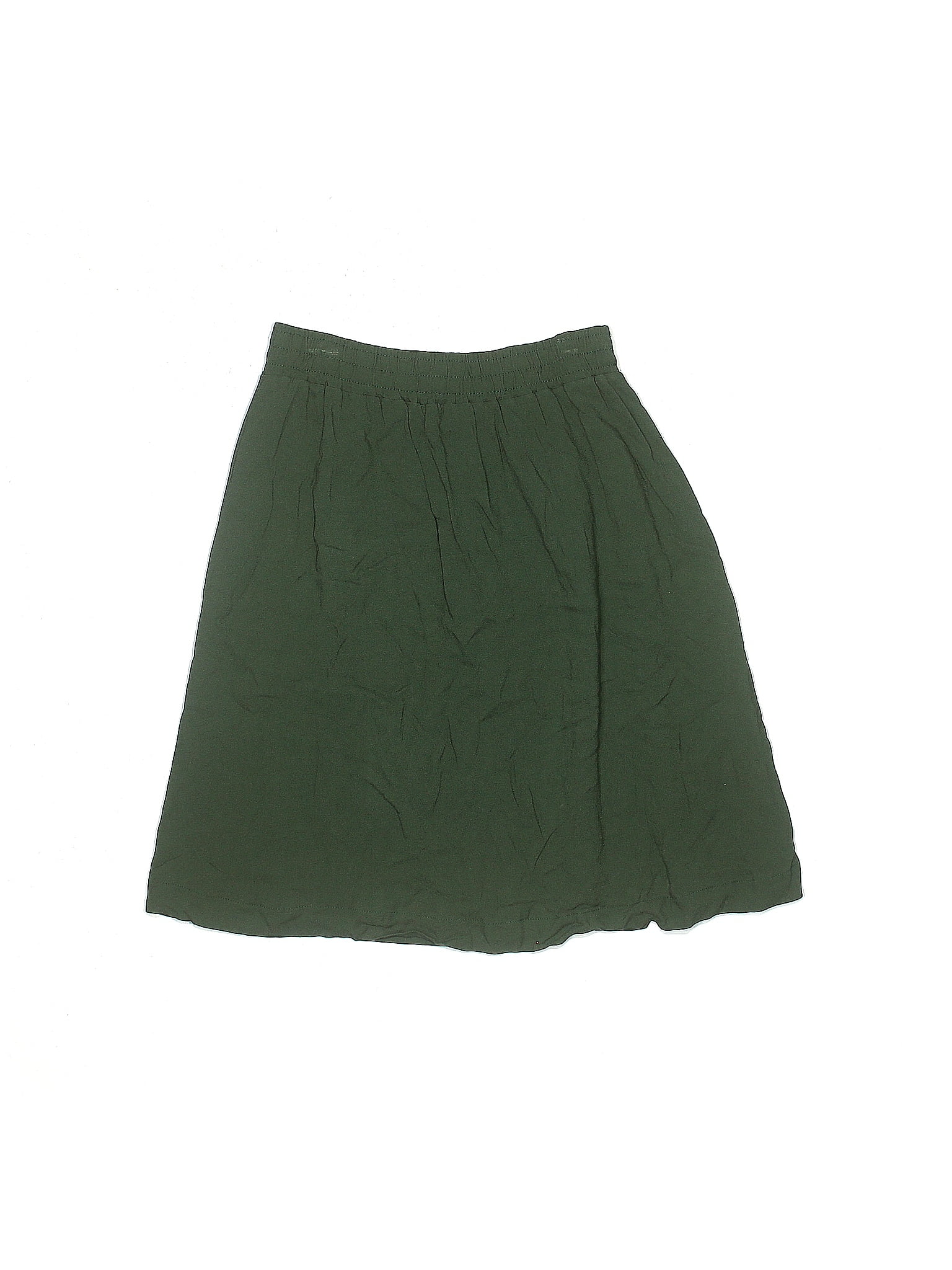 Amelia Milano 100% Viscose Solid Green Skirt Size 14 - 75% off | thredUP