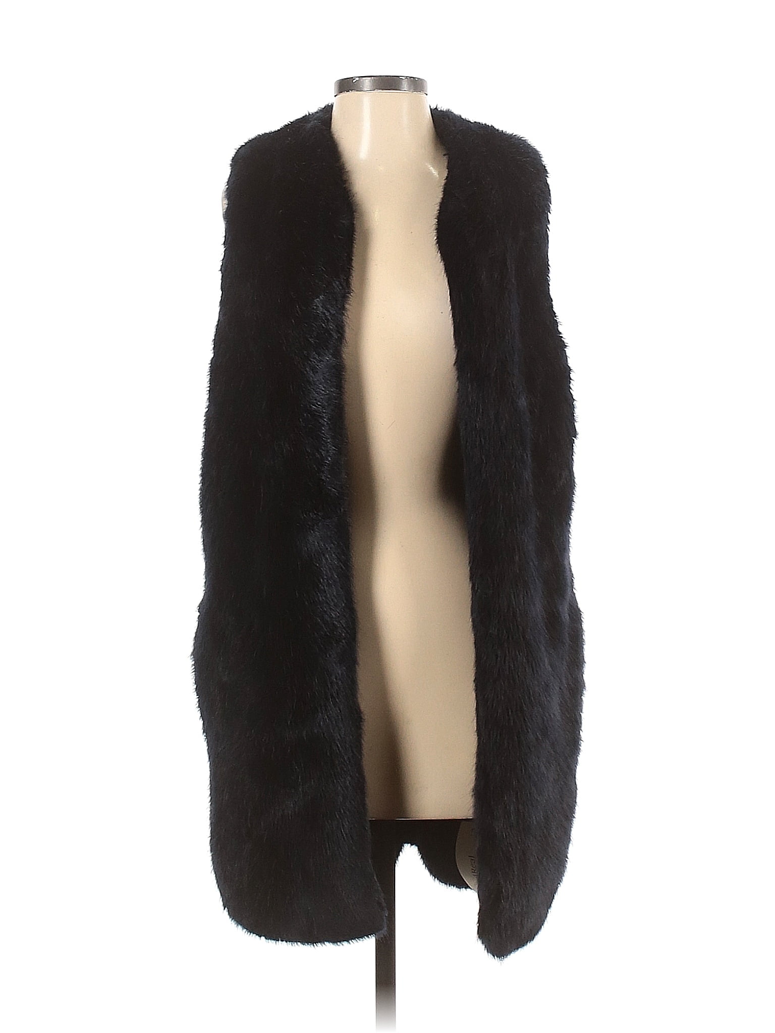 Amanda Uprichard Solid Black Faux Fur Vest Size S - 81% off | thredUP