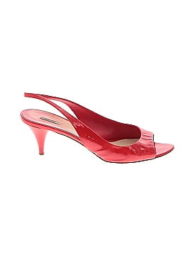 Miu Miu, Shoes, Miu Miu Pink Jewel Heel Patent Bow Flats 75