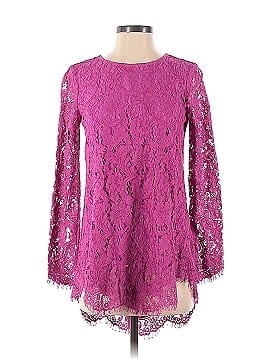 Adam Lippes Collective Magenta Lace Top (view 1)