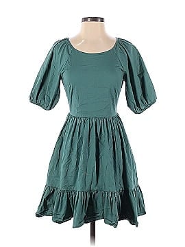 Peter Som Collective Green Puff Sleeve Dress (view 1)