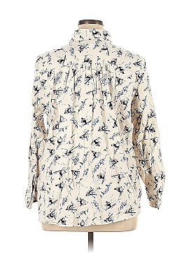 Lands' End 3/4 Sleeve Button-Down Shirt (view 2)