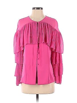 Prabal Gurung Collective Pink Pleated Sleeve Blouse (view 1)