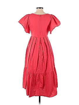 Marissa Webb Collective Red V-Neck Midi Dress (view 2)