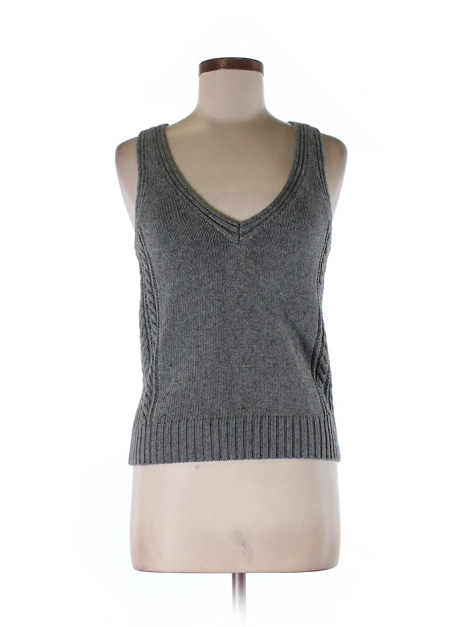 American Eagle Outfitters Solid Gray Sweater Vest Size M - 72% off ...